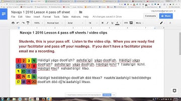 2016 Navajo 1 Lesson 4 pass off