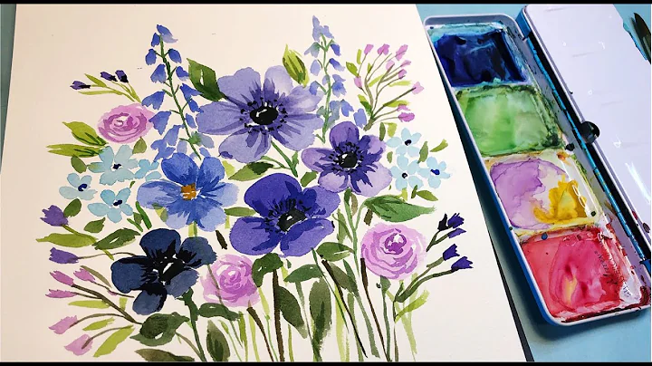 Paint with me! EASY Watercolor flowers  ***LIVE PA...