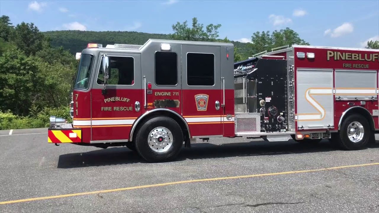 Pinebluff Fire Department's new KME Panther Challenger LFD Pumper YouTube