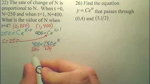 6.2b1 Differential Equations (Growth and Decay) - Calculus