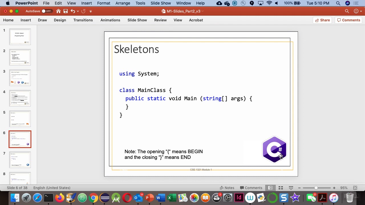 Seleton Program Coding L03CSE1321Sp20 Module 1 Part 2 A Programming Primer, Skeletons and ...
