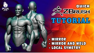 ZBrush 2020 tutorial - Mirror, Mirror And Weld, and Local Symetry