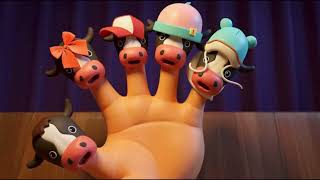 Cow Finger Family Song (3D) | Farm Animals Nursery Rhyme | Little Bee