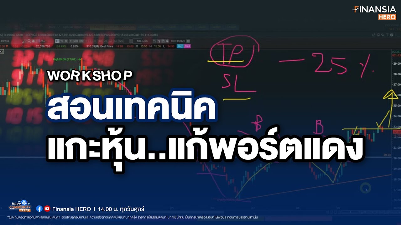 🔴 LIVE สด Workshop สอนเทคนิคแกะหุ้น “แก้พอร์ตแดง”