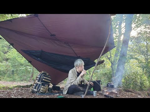 バックパックソロキャンプ。昼の猛暑と夜の涼。