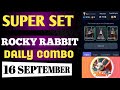 Rocky Rabbit Daily Combo 16 September | Rocky Rabbit Daily Combo Card Today || crypto sayem