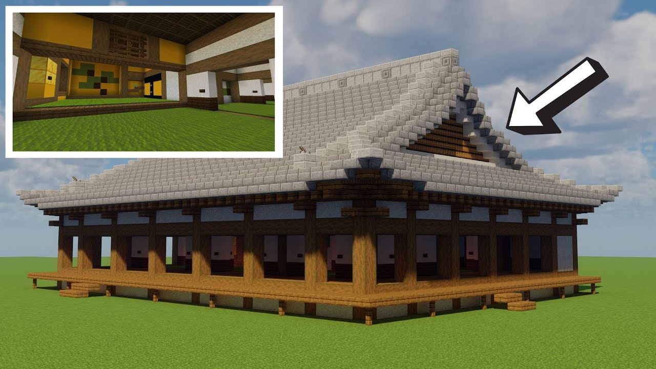 マイクラ 御殿の大広間の作り方 内装もある マイクラ建築 マイクラ和風 マイクラお城 Youtube