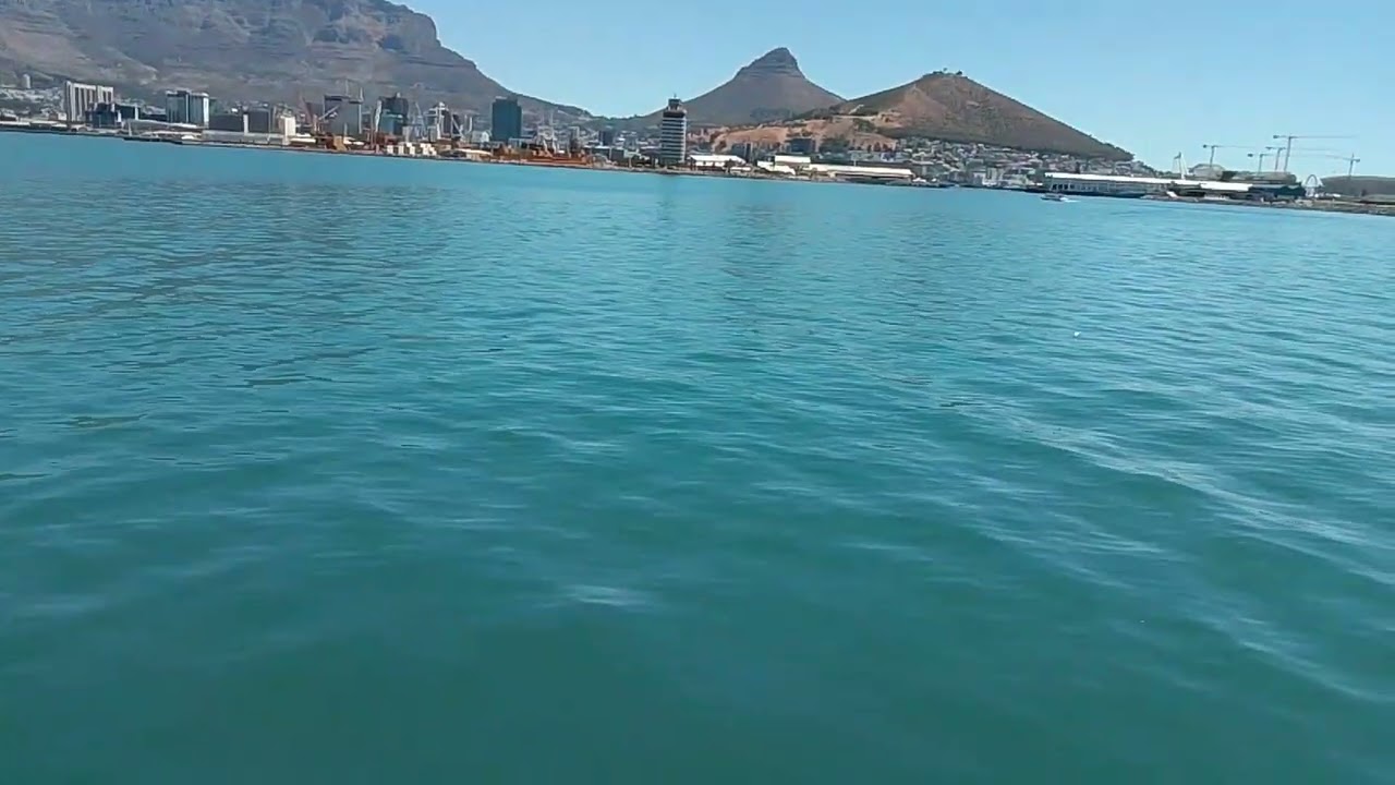 Table mountain view from ocean 