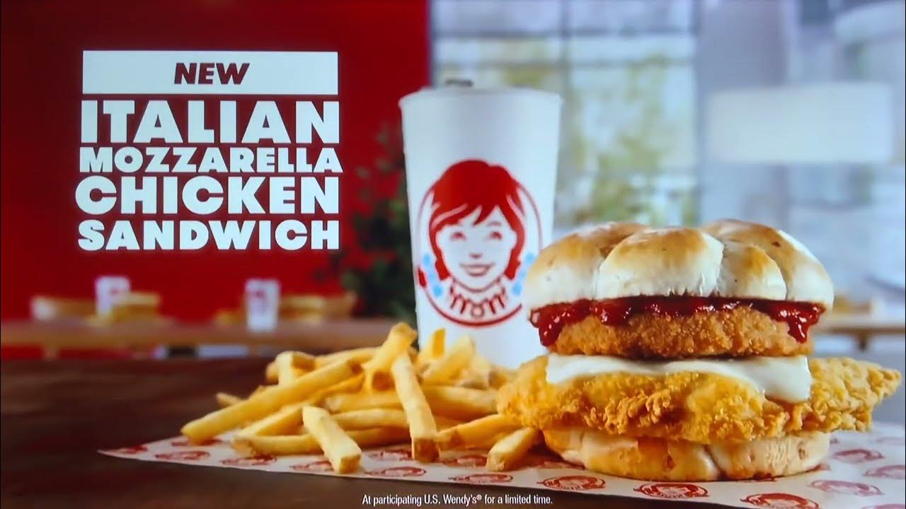 Wendy’s restaurant NEWEST TV commercial “ Italian Mozzarella Chicken
