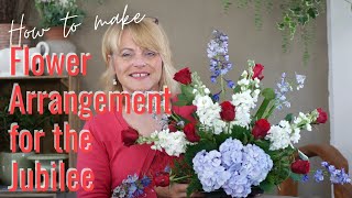 How to make a Jubilee Flower Arrangement - Lets create a FAN-SHAPED flower arrangement
