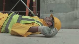 Construction accident Scaffolding breaks spine