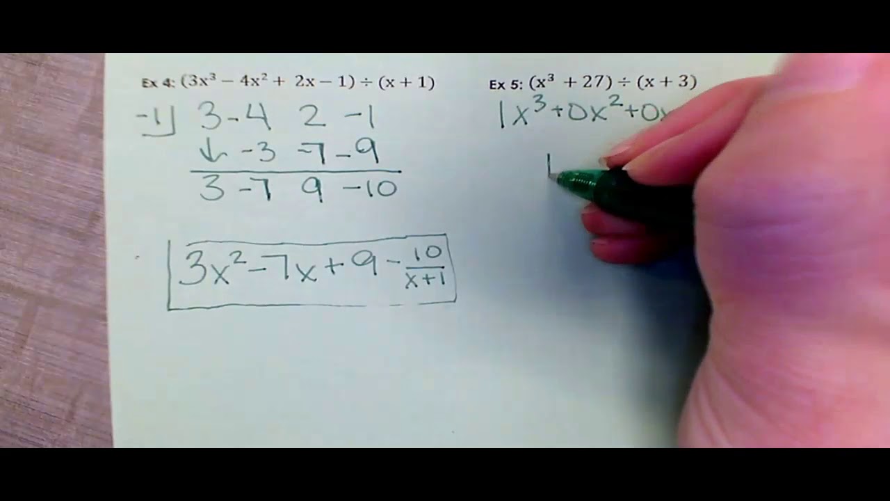 6-2B Synthetic Division - YouTube