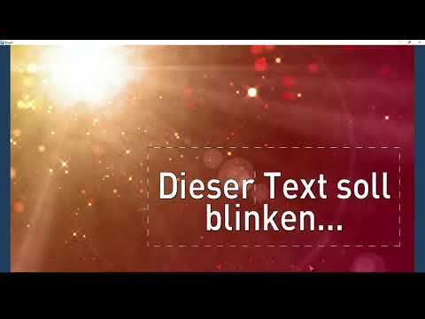 Blinkenden Videotitel mit