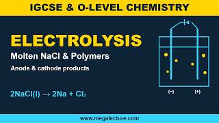 iGCSE & O-Level Chemistry | Electrolysis: Molten NaCl & Polymers | MEGA Lecture
