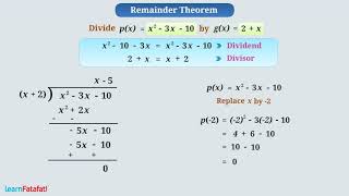 Polynomial Class 9 Maths - Remainder Theorem and Factor Theorem