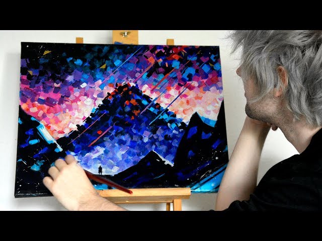 【Acrylic Landscape Painting】Easy for Beginners
