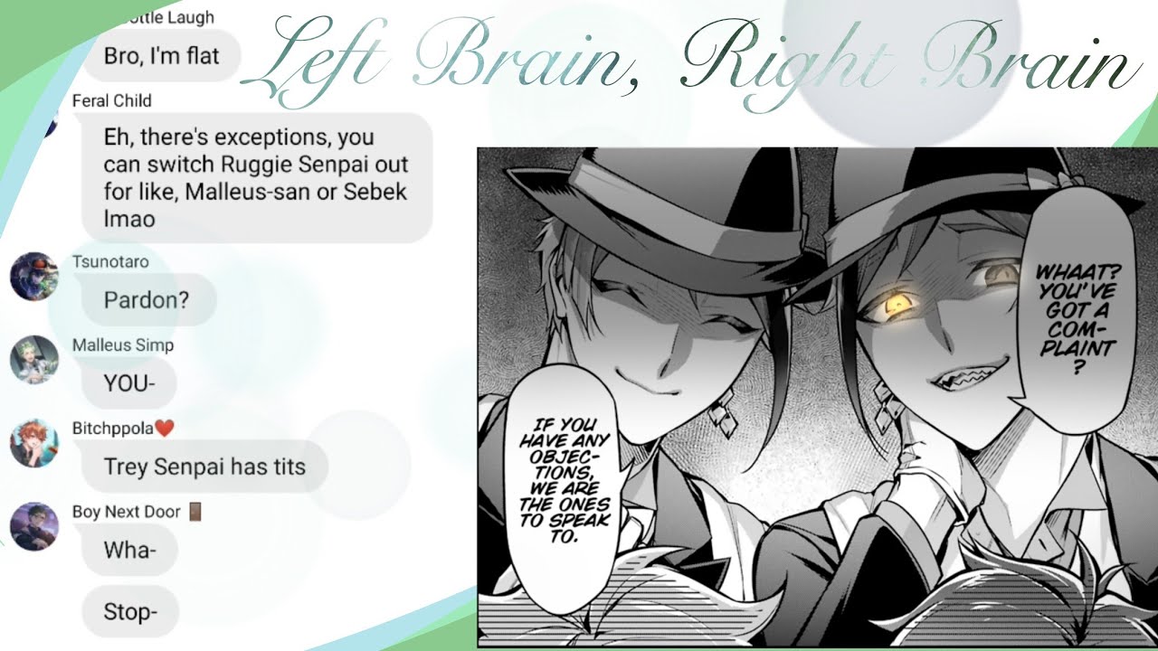 Tweel Fight || Left Brain, Right Brain (Bo Burnham) || Twisted Wonderland Lyric Prank || Leech Twins