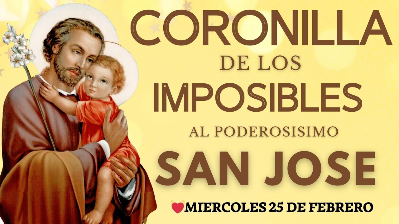 CORONILLA de los IMPOSIBLES al PODEROSÍSIMO SAN JOSÉ💝Miercoles 25 DE FEBRERO 📿 Catolica oficial 💝