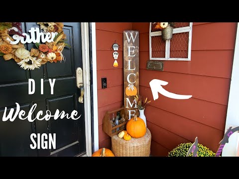 Download Diy Vertical Welcome Sign With Cricut Plus Free Svg Cut File Of The Stencil Youtube Yellowimages Mockups