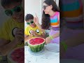 She didn&#39;t even notice what was in the watermelon!🍉🤣 #shorts by #gukafamilyshow #viral #tiktok