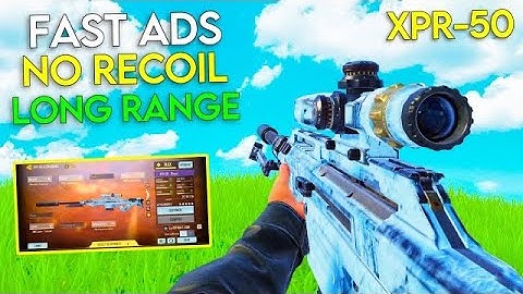 FAST ADS + NO RECOIL + LONG RANGE BEST XPR 50 GUNSMITH COD MOBILE BR  | CODM BR GAMEPLAY