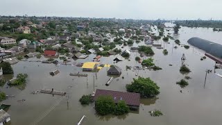 Drone images show the extent of flooding in Ukraine's Kherson | AFP