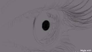 Time lapse video of drawing an eye