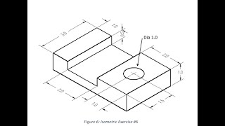 AutoCAD Isometric Exercise #6