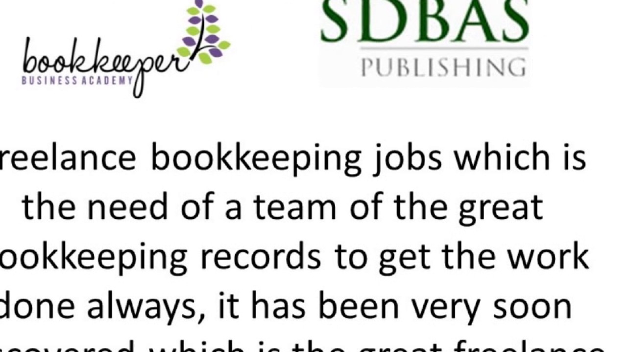 Freelance bookkeeping jobs YouTube