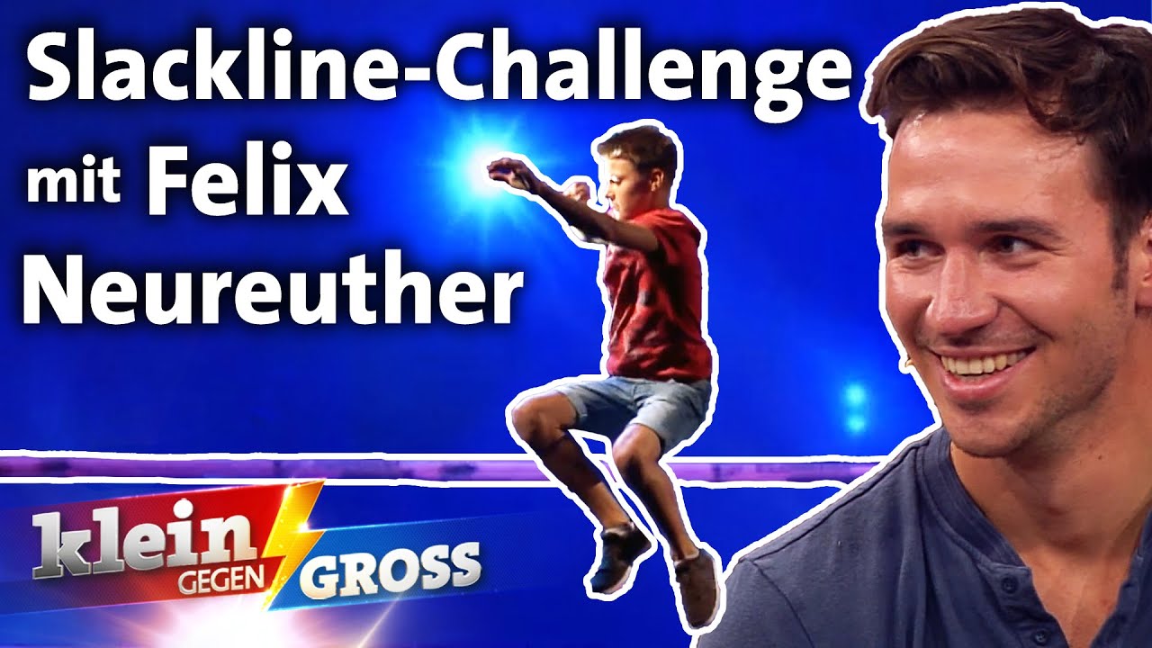 Butt-Bounces auf der Slackline: Schafft Simon mehr als Felix Neureuther? | Klein gegen Groß