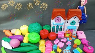 6 Minutes Satisfying With Unboxing Cute Pink House Toys and vegetables Toys Review | ASMR