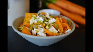 Tagliatelles de carottes au cumin et feta, facile !