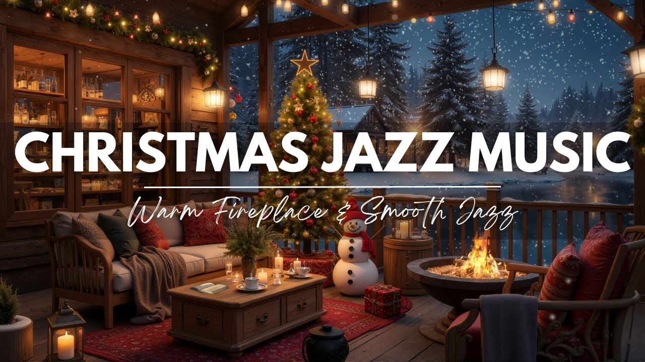 🎄 Cozy Christmas Jazz Music 2025 ☕ Warm Fireplace & Smooth Jazz for Relaxing Winter Coffee Ambience