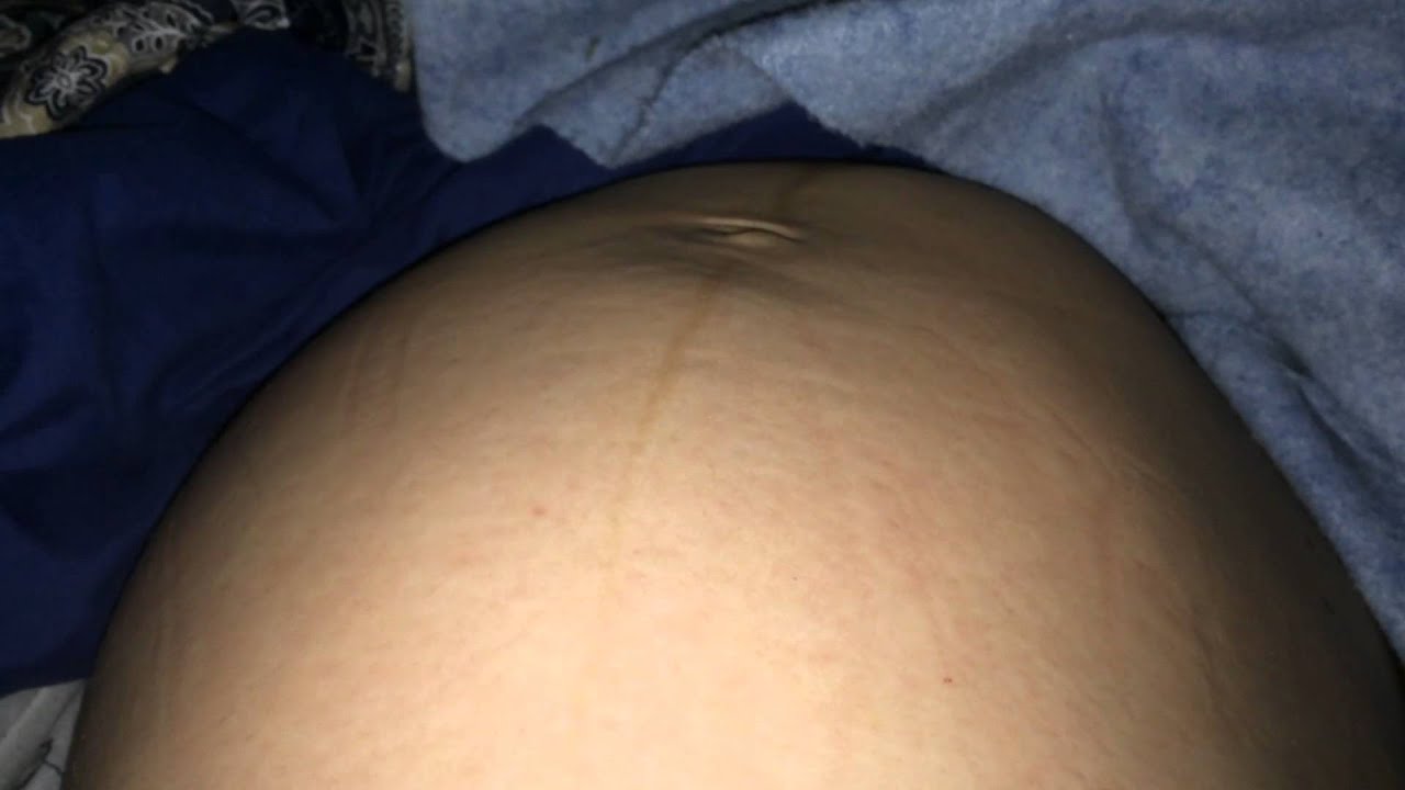 Baby moving like crazy inside belly