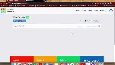 Hướng dẫn tạo class Tinkercad