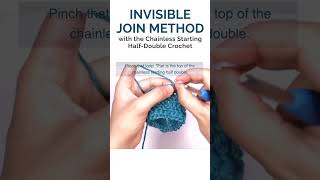 Use this INVISIBLE Join for Half Double Crochet in the Round ✨ #crochet