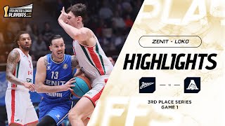 Zenit vs Lokomotiv Kuban Highlights 3rd Place Series Game 1 | Season 2023-24