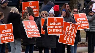 Woburn teachers strike to enter third day, classes canceled again