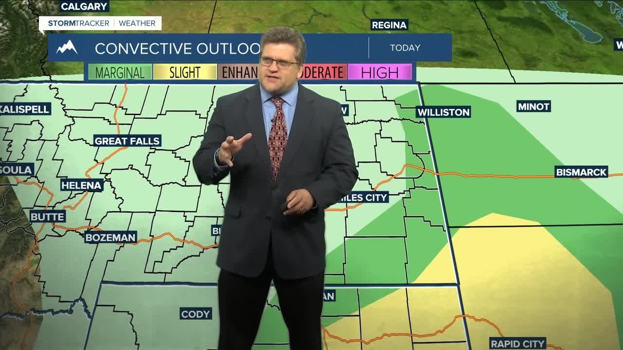 Q2 Billings Area Weather: Isolated storms possible Monday - YouTube