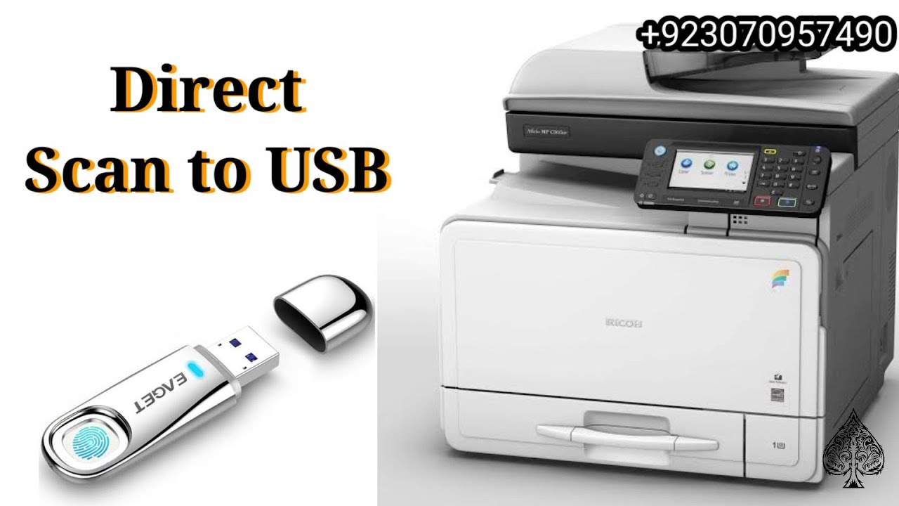 Ricoh Mpc305 Direct scan to USB Easy Scanning YouTube
