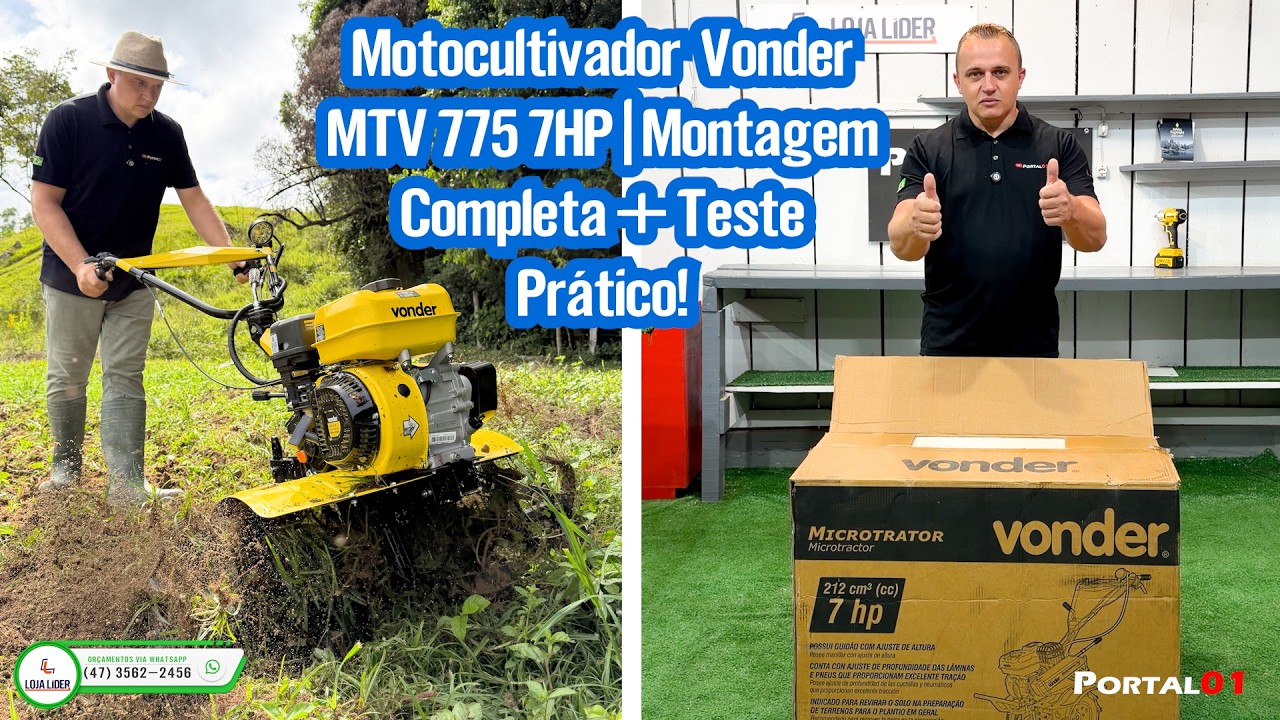 Motocultivador a gasolina 7 hp MTV 775 Vonder