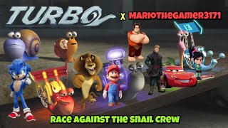 Mariothegamer3171 & Others Meets Turbo - Race Against The Snail Crew