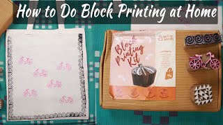 How to Do Block printing on Fabric at home | DIY Block Printing | Fabric Printing