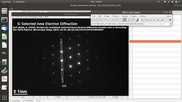 Indexing planes in Selected Area Electron Diffraction (SAED) pattern using ImageJ