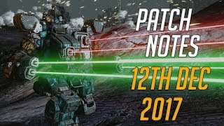 12th December 2017 MWO Balance Patch Review