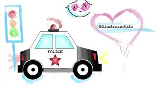 Digital Police Car Drawing for Kids | Çocuklar İçin Dijital Polis Arabası Çizimi screenshot 3