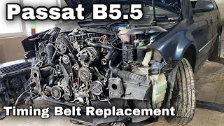 VW Passat B5.5 1.9TDI Timing Belt replacement + Water Pump change