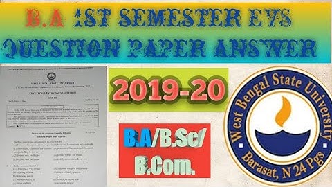 #evs 1st semester question papers with answers.#evs 1st semester question papers with answer CBCS.