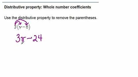 Distributive property Whole number coefficients