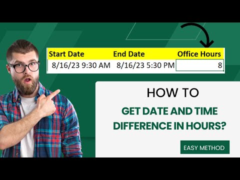 how to get hours between two dates and time in excel? #easyexcel